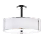 5571P21C-R Lucie 5 Light Drum Shade Chandelier With Chrome Finish