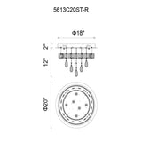 5613C20ST-R Veil LED Flush Mount With Chrome Finish