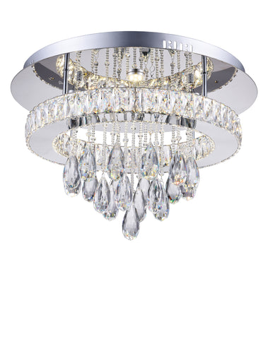 5613C20ST-R Veil LED Flush Mount With Chrome Finish