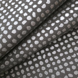 56225 Geometric Grid matte deep gray silver metallic dots textured modern wallpaper 3D
