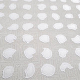56227 Geometric Grid matte off white silver metallic dots textured modern wallpaper 3D
