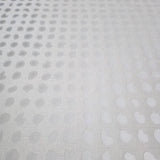 56227 Geometric Grid matte off white silver metallic dots textured modern wallpaper 3D
