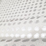 56227 Geometric Grid matte off white silver metallic dots textured modern wallpaper 3D
