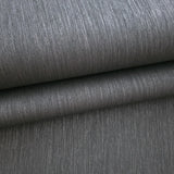 56234 Modern Dark Gray silver vertical stia lines textured faux fabric wallpaper rolls
