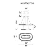 5628P34ST-2O Milan LED Chandelier With Chrome Finish