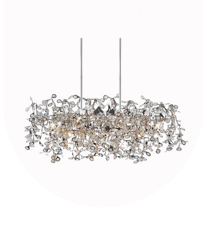 5630P37C-O Flurry 7 Light Down Chandelier With Chrome Finish