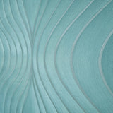 56327 Ogee Wave curves lines light teal blue green gray silver textured wallpaper 3D
