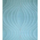 56327 Ogee Wave curves lines light teal blue green gray silver textured wallpaper 3D
