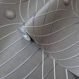56332 Ogee Curved Wave curves lines gunmetal dark gray metallic textured wallpaper 3D
