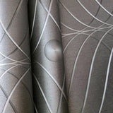 56332 Ogee Curved Wave curves lines gunmetal dark gray metallic textured wallpaper 3D
