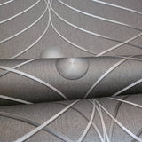 56332 Ogee Curved Wave curves lines gunmetal dark gray metallic textured wallpaper 3D

