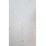 56335 Ogee Curved Wave curves lines ivory off white cream textured modern wallpaper 3D
