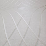 56335 Ogee Curved Wave curves lines ivory off white cream textured modern wallpaper 3D
