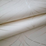 56335 Ogee Curved Wave curves lines ivory off white cream textured modern wallpaper 3D
