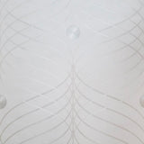 56335 Ogee Curved Wave curves lines ivory off white cream textured modern wallpaper 3D
