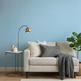 56342 Embossed Plain baby blue teal stia lines textured faux concrete modern wallpaper
