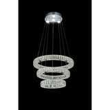 5635P20ST-3R (Clear) Florence LED Chandelier With Chrome Finish