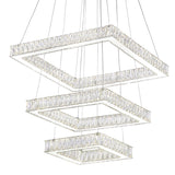 5635P21ST-3S (Clear) Florence LED Chandelier With Chrome Finish