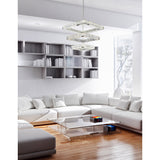 5635P21ST-3S (Clear) Florence LED Chandelier With Chrome Finish