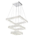 5635P21ST-3S (Clear) Florence LED Chandelier With Chrome Finish