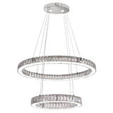 5635P27ST-2O (Clear) Florence LED Chandelier With Chrome Finish