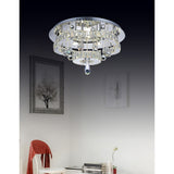 5644C22ST-R Cascata LED Flush Mount With Chrome Finish