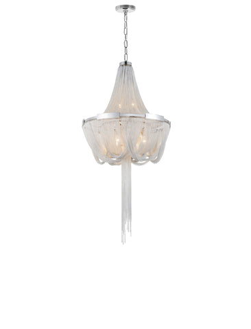 5653P20C Enchanted 6 Light Down Chandelier With Chrome Finish