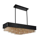 5687P32-20-101 Medina 10 Light Drum Shade Chandelier With Black Finish