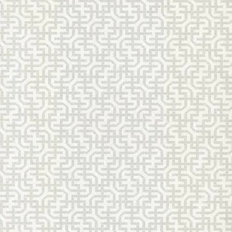 5802 Dynastic Lattice White Silver Wallpaper 