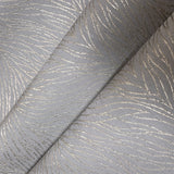58429 Abstract feather leaf lines Faux fabric Textured taupe gold metallic wallpaper
