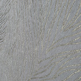 58429 Abstract feather leaf lines Faux fabric Textured taupe gold metallic wallpaper