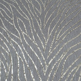 58429 Abstract feather leaf lines Faux fabric Textured taupe gold metallic wallpaper