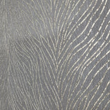58429 Abstract feather leaf lines Faux fabric Textured taupe gold metallic wallpaper