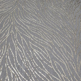 58429 Abstract feather leaf lines Faux fabric Textured taupe gold metallic wallpaper