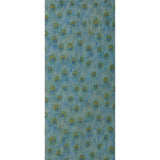 58504 Peacock feather mural blue green gold teal faux fabric textured exotic wallpaper