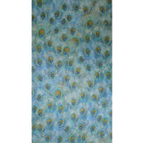 58504 Peacock feather mural blue green gold teal faux fabric textured exotic wallpaper