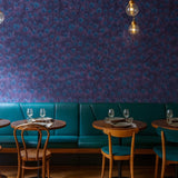 58506 Peacock feather mural blue teal turquoise purple faux fabric textured wallpaper
