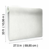 5852 Weekender Weave White Silver Wallpaper