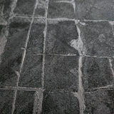 58810 Abstract square Lines grid charcoal dark gray silver metallic textured wallpaper
