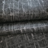 58810 Abstract square Lines grid charcoal dark gray silver metallic textured wallpaper
