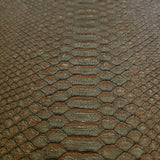 58844 Mustard bronze olive brown faux python scale snake skin texture modern wallpaper

