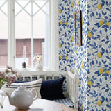 6150 Citrontrad Blue and Yellow Wallpaper