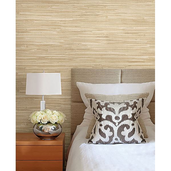 63-54726 Bing Qing Beige Grasscloth Wallpaper – wallcoveringsmart