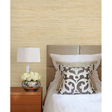 63-54727 Qi Taupe Grasscloth Wallpaper