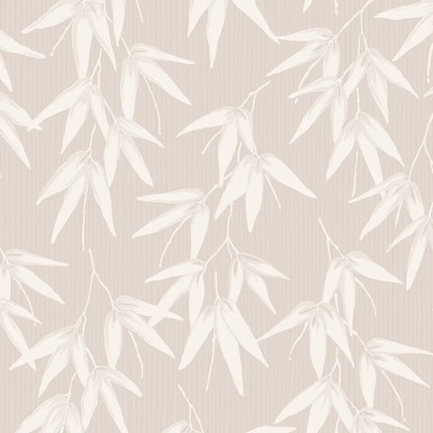6468 Bamboo Garden Stone Shimmer Wallpaper