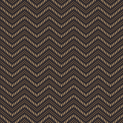 6482 Chevron Dots Brown And Gold Wallpaper