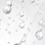 6601C24C(H 47) Rain Drop 9 Light Flush Mount With Chrome Finish