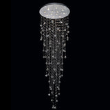 6601C32C-12 Rain Drop 12 Light Flush Mount With Chrome Finish