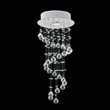 6603C10C Spiral 1 Light Flush Mount With Chrome Finish