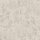 6922 Forest Friends Stone Wallpaper